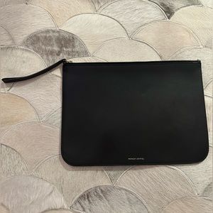 Mansur Gavriel Black Leather Clutch